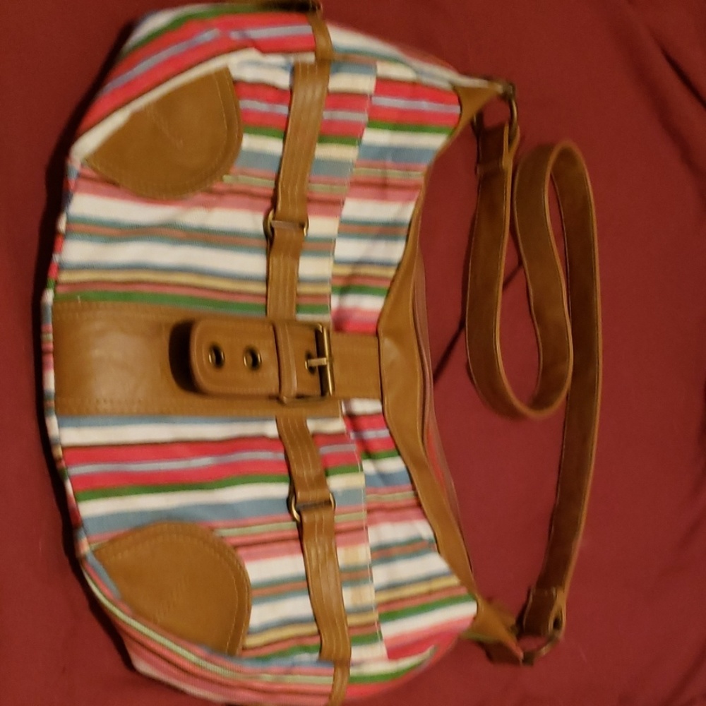 Striped purse